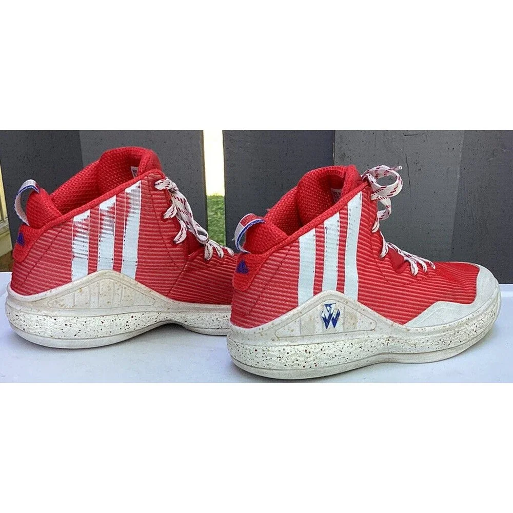 Adidas John Wall J Scarlet Red basketball Sneakers Sz 4.5 shoes big boys